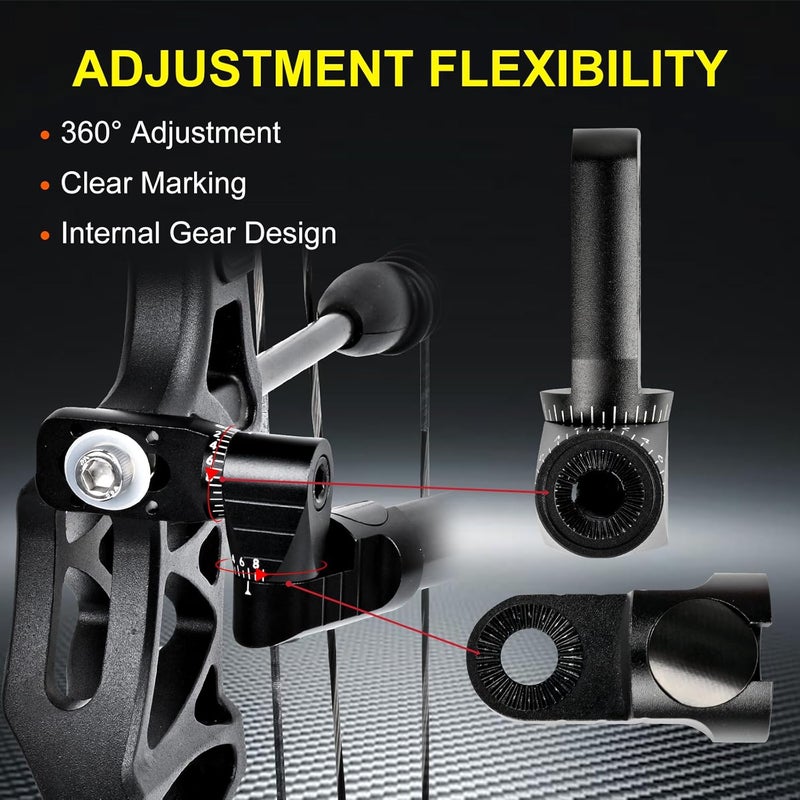 SP.G Archery Single Side V-Bar Mount - Adjustable Bow Stabilizer Quick Disconnect Aluminum Alloy Back Bar Stabilizer Mount Rod Bow Stabilizer Sidebar Mount for Compound Recurve Bow - Image 2